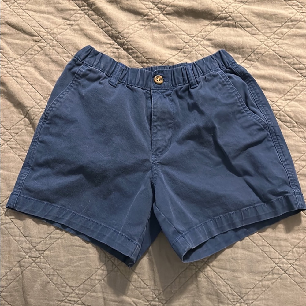 Men's Blue Flat Front Shorts